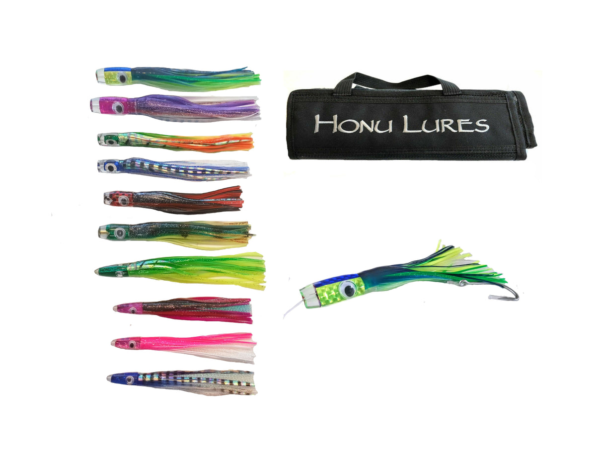 bass trolling lures Honu 10 pc Saltwater Trolling Lure Variety Set