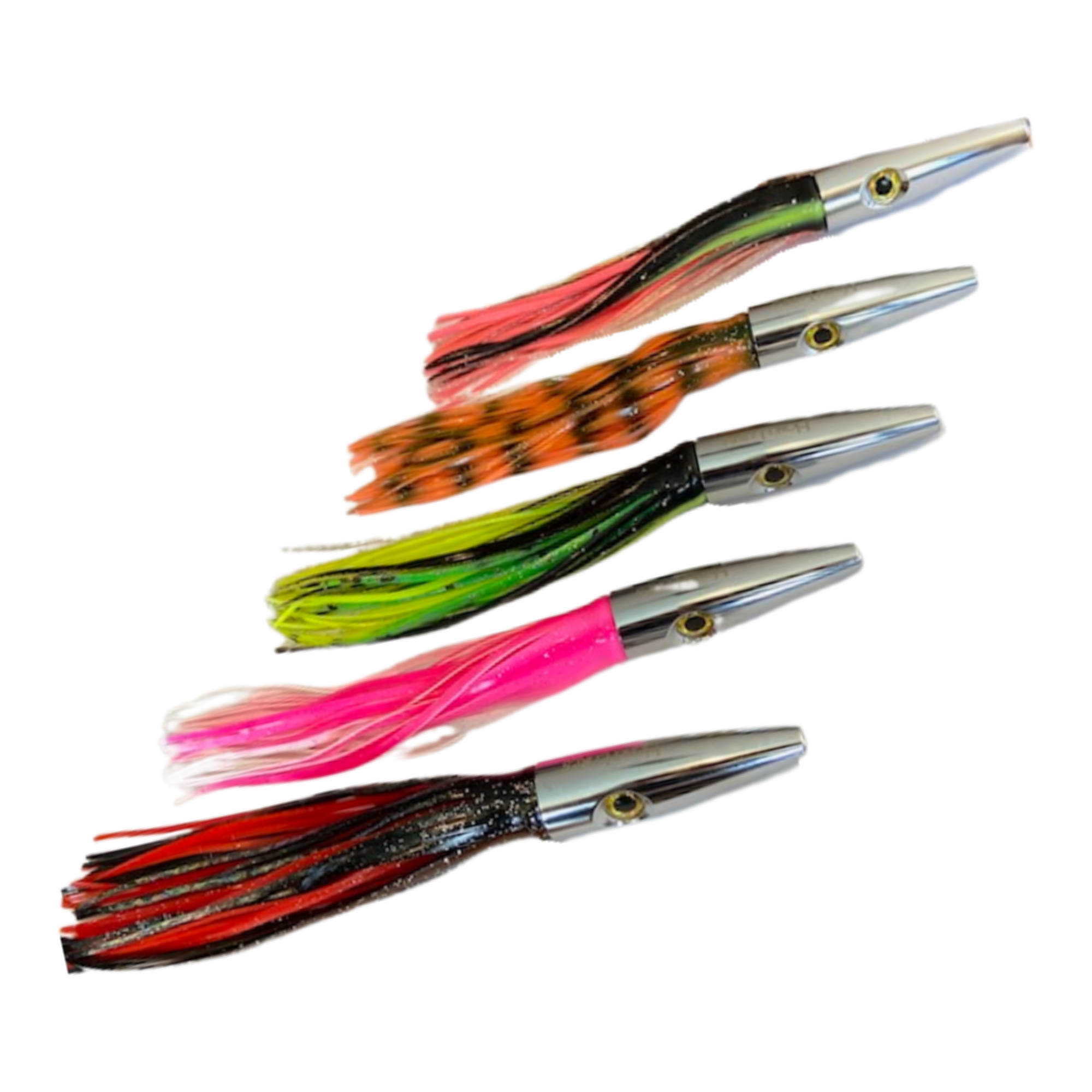 Newell MFG – Confezione Da 10 Gonne Per Pesca D'Altura – Esche Trolling Per Tonno, Marlin, Wahoo – Argento 11'' - Foto 1
