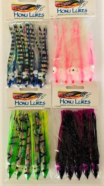 4 1/2" Hoochie Squid Skirts Trolling