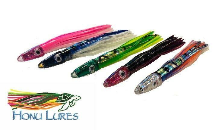  OCEAN CAT Copper Head Saltwater Trolling Lures Set Deep Sea  Fishing Lure Rigged Circle Hook 6.5 in/8.5 in Octopus/Squid Skirts for  Catching Mahi, Tuna, Wahoo and Big Game Fishes(6 inch-6pcs/Bag) 